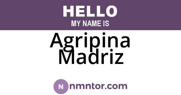 Agripina Madriz