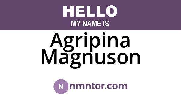 Agripina Magnuson