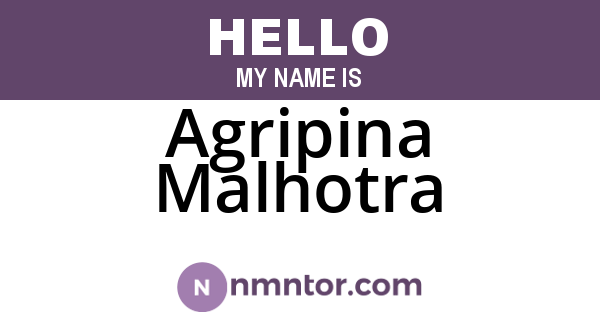 Agripina Malhotra