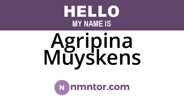 Agripina Muyskens