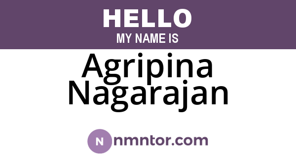 Agripina Nagarajan