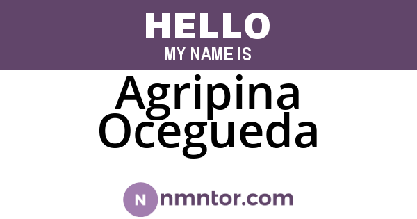 Agripina Ocegueda