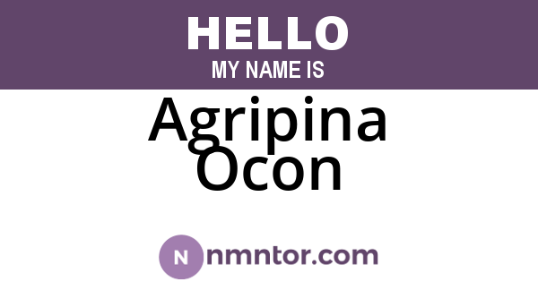 Agripina Ocon