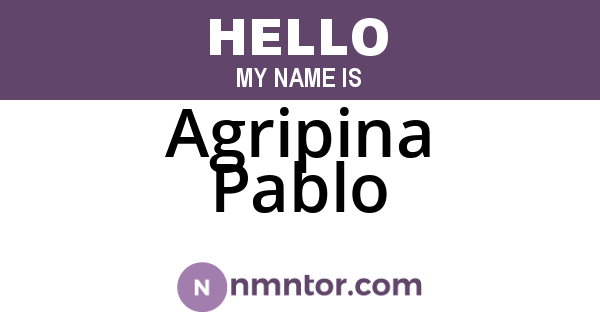 Agripina Pablo