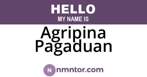 Agripina Pagaduan