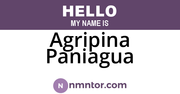 Agripina Paniagua