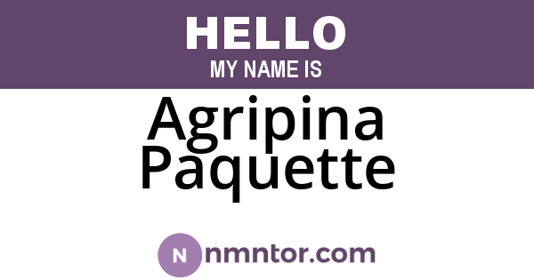 Agripina Paquette