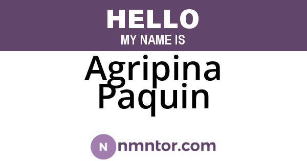 Agripina Paquin