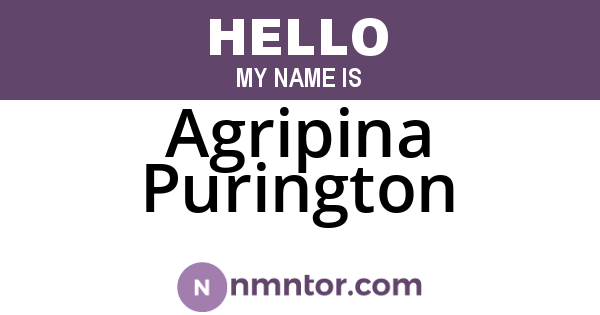 Agripina Purington
