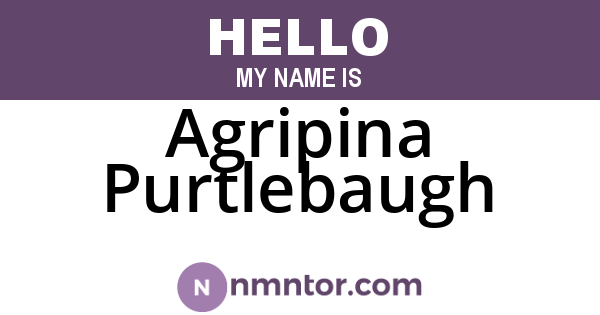 Agripina Purtlebaugh