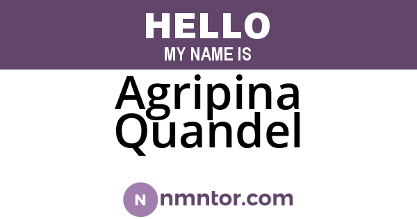 Agripina Quandel