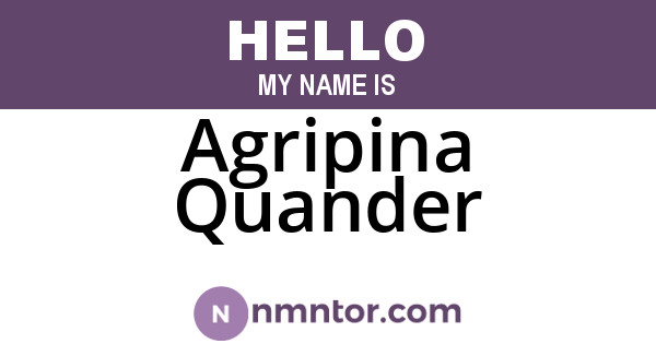 Agripina Quander