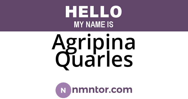 Agripina Quarles