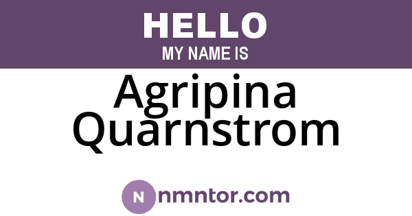 Agripina Quarnstrom