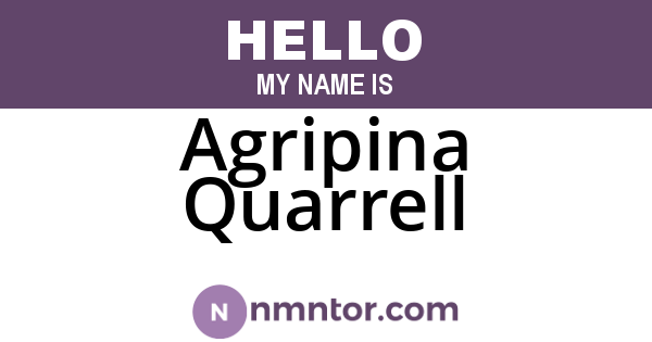 Agripina Quarrell