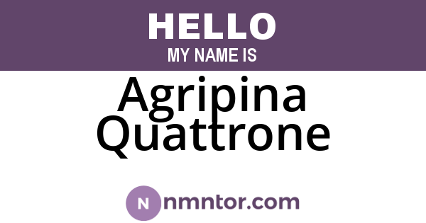 Agripina Quattrone