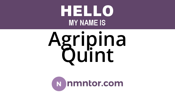 Agripina Quint