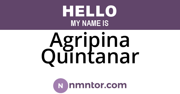 Agripina Quintanar