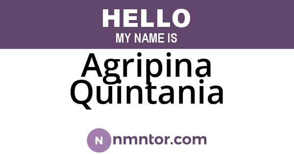 Agripina Quintania