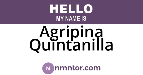 Agripina Quintanilla