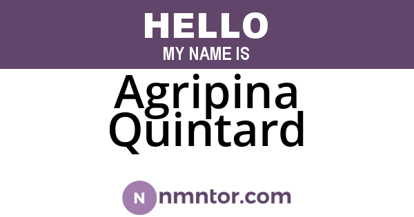 Agripina Quintard