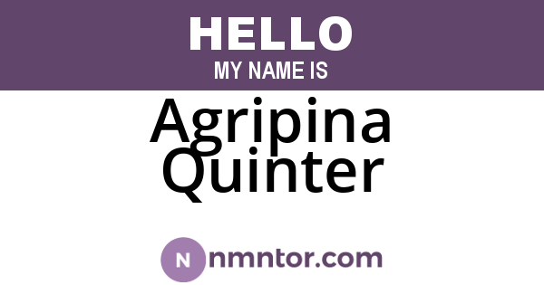Agripina Quinter