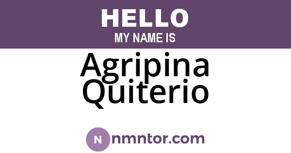 Agripina Quiterio