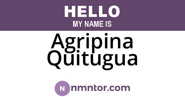 Agripina Quitugua