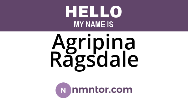Agripina Ragsdale