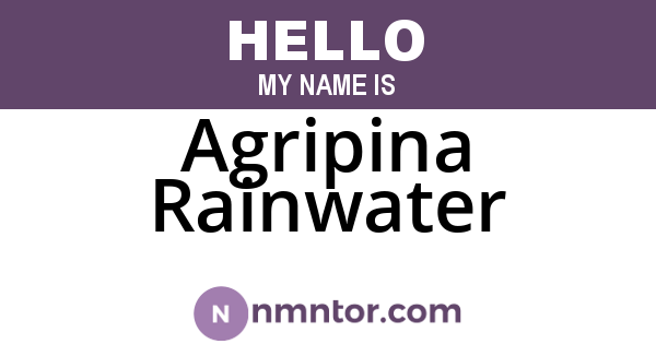 Agripina Rainwater