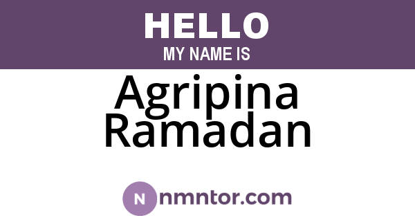 Agripina Ramadan