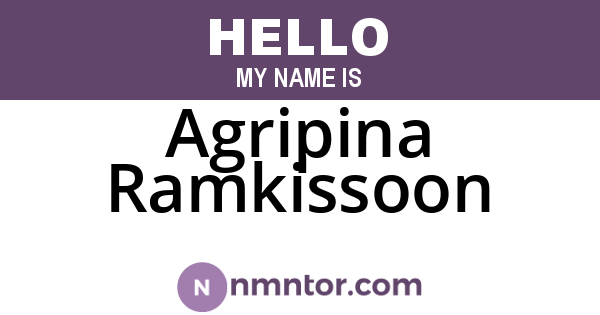 Agripina Ramkissoon