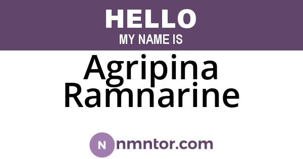 Agripina Ramnarine