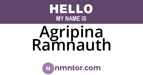 Agripina Ramnauth