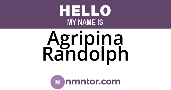 Agripina Randolph