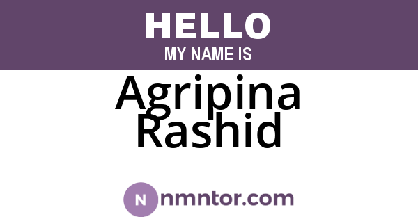 Agripina Rashid