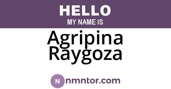 Agripina Raygoza