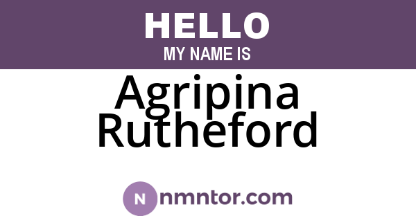 Agripina Rutheford