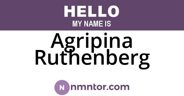 Agripina Ruthenberg