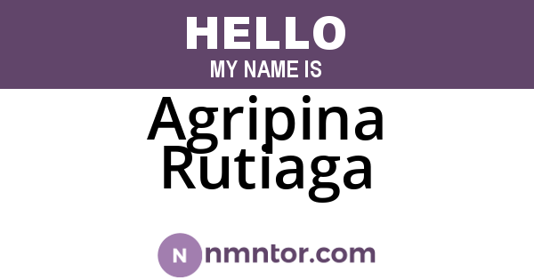 Agripina Rutiaga