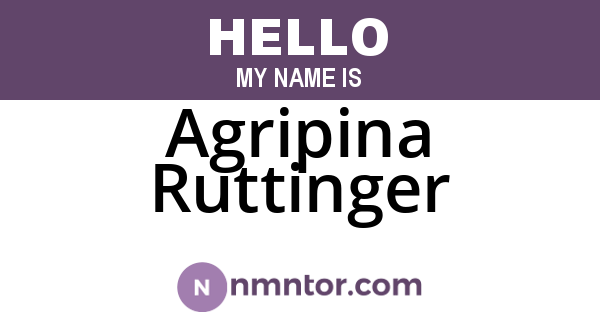 Agripina Ruttinger