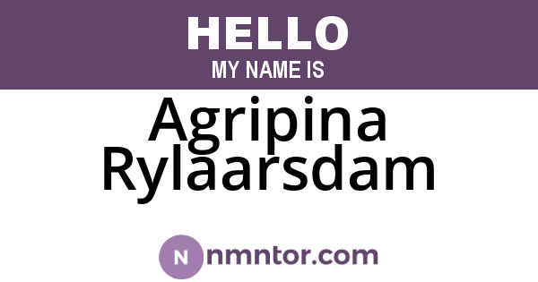 Agripina Rylaarsdam