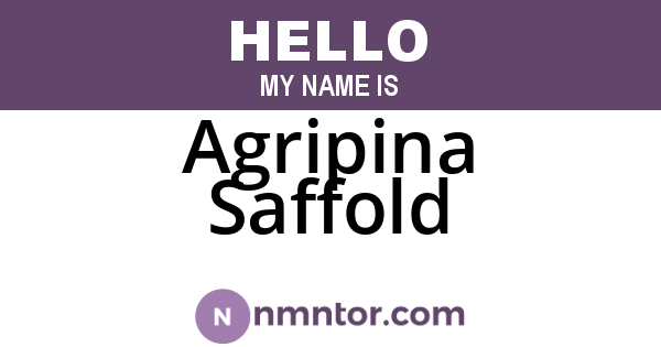 Agripina Saffold