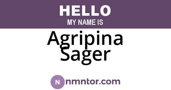 Agripina Sager