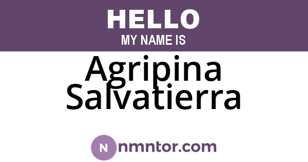 Agripina Salvatierra