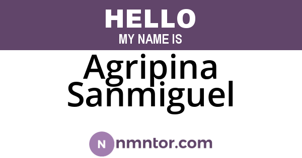 Agripina Sanmiguel