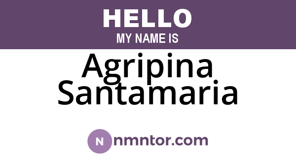 Agripina Santamaria