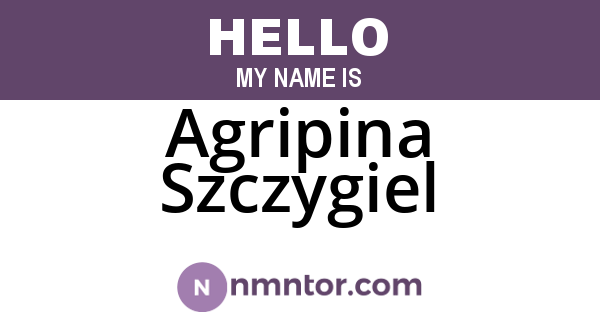 Agripina Szczygiel