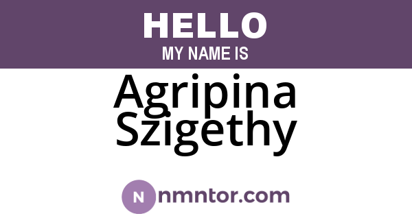 Agripina Szigethy