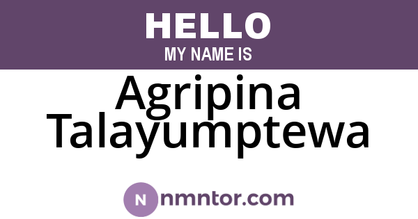 Agripina Talayumptewa